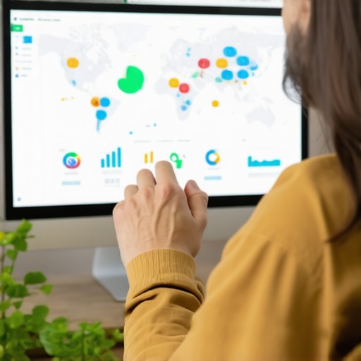Expert Analyzing Fremont Local SEO Data Digital marketing expert reviewing Fremont local SEO performance on computer