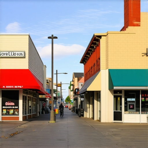 Fremont Cityscape and Local Business Fremont cityscape with busy local business storefronts