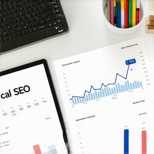 Laptop displaying SEO analytics and graphs for Fremont local SEO