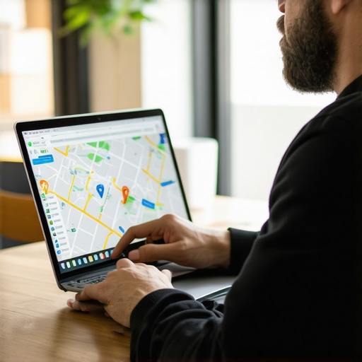 Fremont business owner working on Google Maps optimization tools