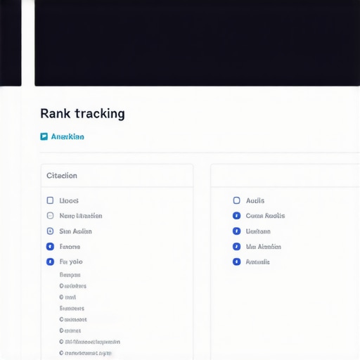 Dashboard displaying local SEO metrics including rank tracking and citation status