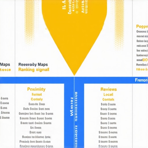 Google Maps Ranking Factors Diagram A detailed diagram illustrating key factors influencing Google Maps rankings, focusing on Fremont local SEO signals.