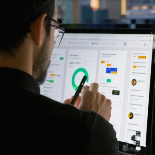A person working with digital tools for Fremont local SEO at a modern office.