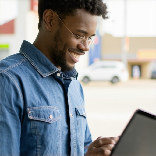 Business owner updating Google My Business profile