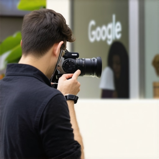 Business owner recording video of Fremont storefront for Google My Business verification